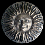 Winking Sunface Sculpture - Bronze