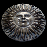 Winking Sunface Sculpture - Bronze