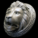 Lion Head Sculpture - Brass
