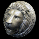 Lion Head Sculpture - Brass