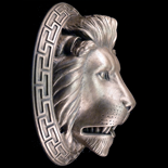 Lion Head Sculpture - Bronze