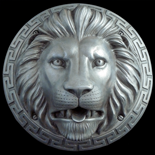 Lion Head Sculpture - Silver